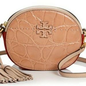 Tory Burch-McGraw Small Croc-Leather Crossbody